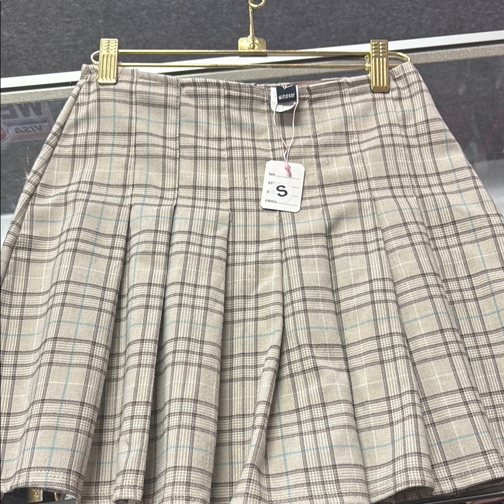 Windsor Beige Plaid Women's Skirt